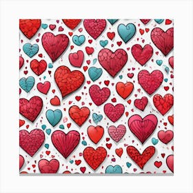 Heart Pattern 13 Canvas Print