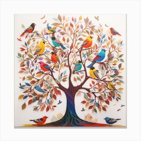 Tree Of Birds Canvas Print