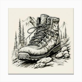 Hiking Boot Canvas Print