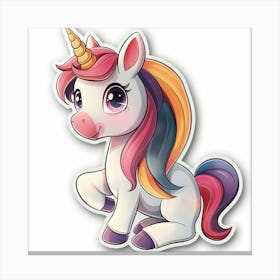 Unicorn Sticker 46 Canvas Print