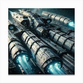 Cascade Sovereignty Scifi Poseidon Dreadnought Artillery Canvas Print