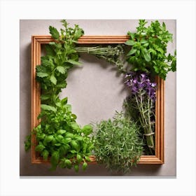 Frame Of Herbs 29 Canvas Print