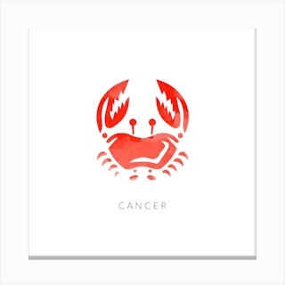 Cancer Zodiac Square Canvas Print
