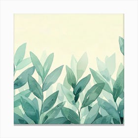 Watercolor Leaves Canvas Print