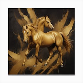 Golden Horses Canvas Print