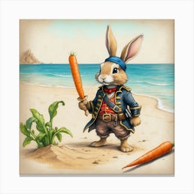 Pirate Bunny 8 Canvas Print