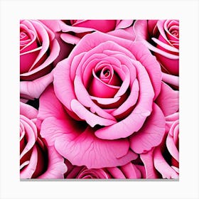 Pink Roses Wallpaper 2 Canvas Print