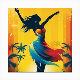 Dancer At The Beach Canvas Print