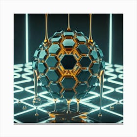 Abstract 3d Sphere Canvas Print