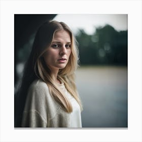 Portrait Of A Young Woman 1 Canvas Print