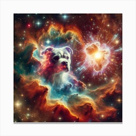 Dog In Space 4 Canvas Print