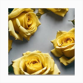 Yellow Roses 10 Canvas Print