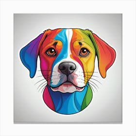 Rainbow Dog 2 Canvas Print