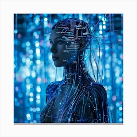 An Avant Garde Representation Of An Advanced Cyber Intelligence System Entwined With Concepts Of Me (5) Canvas Print