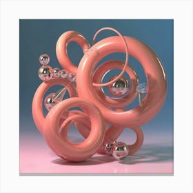 Pink Spheres Canvas Print