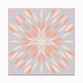 Petal Burst - pastel pink and peach Canvas Print