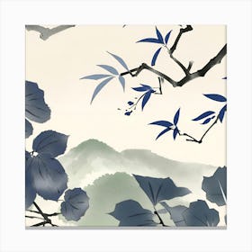 Asian Painting ink style Canvas Print