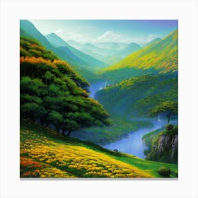 Landscape Painting, Landscape Painting, Landscape Painting 8 Canvas Print