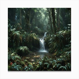 Waterfall In The Jungle 42 Canvas Print