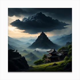 Asian Landscape Painting Canvas Print