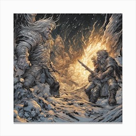 Angry Wiking Canvas Print