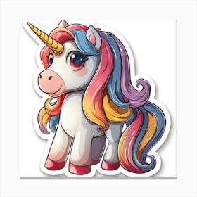 Unicorn Sticker 61 Canvas Print