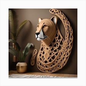 Cheetah Head Bohemian Wall Art 1 Canvas Print