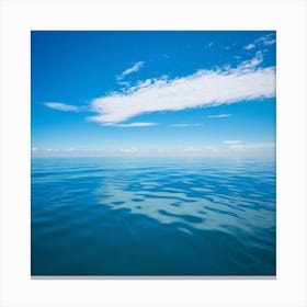 Blue Sea With Clouds Canvas Print