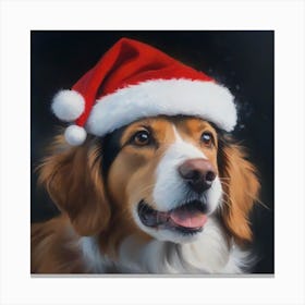 Santa Dog 1 Canvas Print