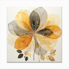 Abstract Earth Toned Boho Flower Canvas Print