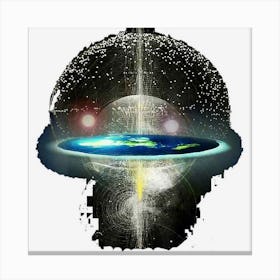 Flat Earth Canvas Print