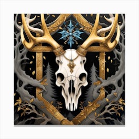 Deer Skull 5 Canvas Print