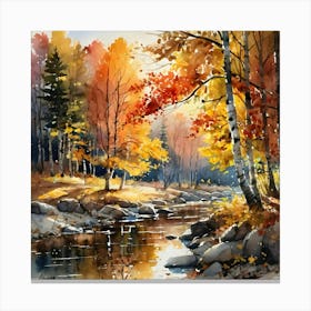 Autumn By The River 2 Canvas Print