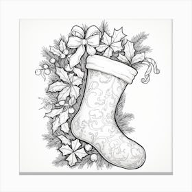 Christmas Sock Canvas Print