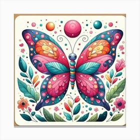 Butterfly Art Kindergarten 1 Canvas Print