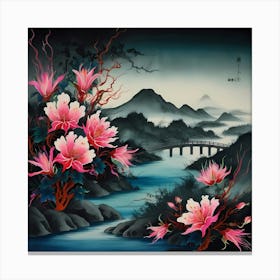 Chinese Flower Painting Canvas Print