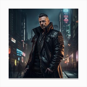 Futuristic Enforcer - Male Canvas Print