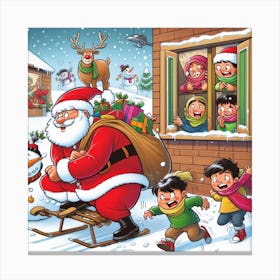 Christmas Santa Canvas Print