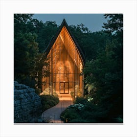 Chapel At Dusk Canvas Print