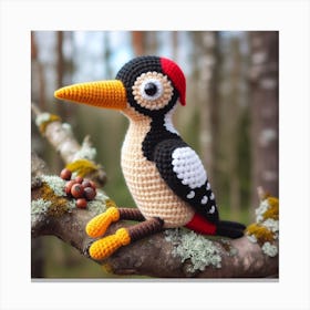 Amigurumi, Woodpecker Canvas Print