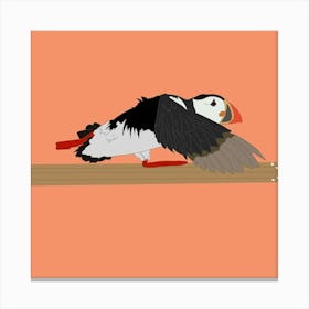 Bowling with Puffin Canvas Print
