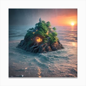 Island In The Sea Canvas Print