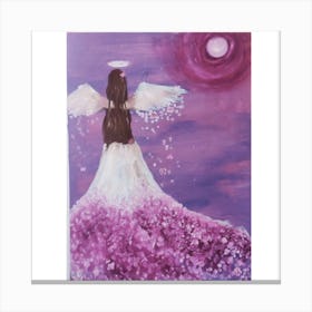 Angel of flowers Canvas Print