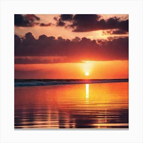 Sunset On The Beach 413 Canvas Print