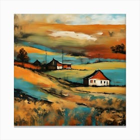 Farm In The Countryside Canvas Print