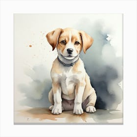 Watercolor Of A Dog Canvas Print