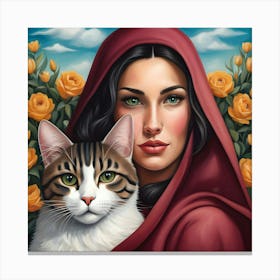 Cat Woman 9 Canvas Print