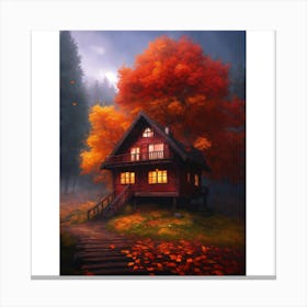 House In The Woods Canvas Print