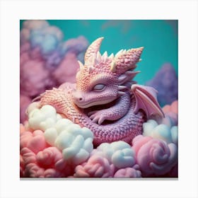 Firefly Sleeping Baby Dragon Cradled On Candy Clouds 48784 (2) Canvas Print