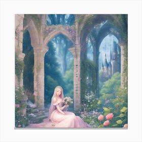 Princess In A Castle Canvas Print